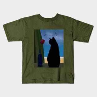 Window Cat Kids T-Shirt